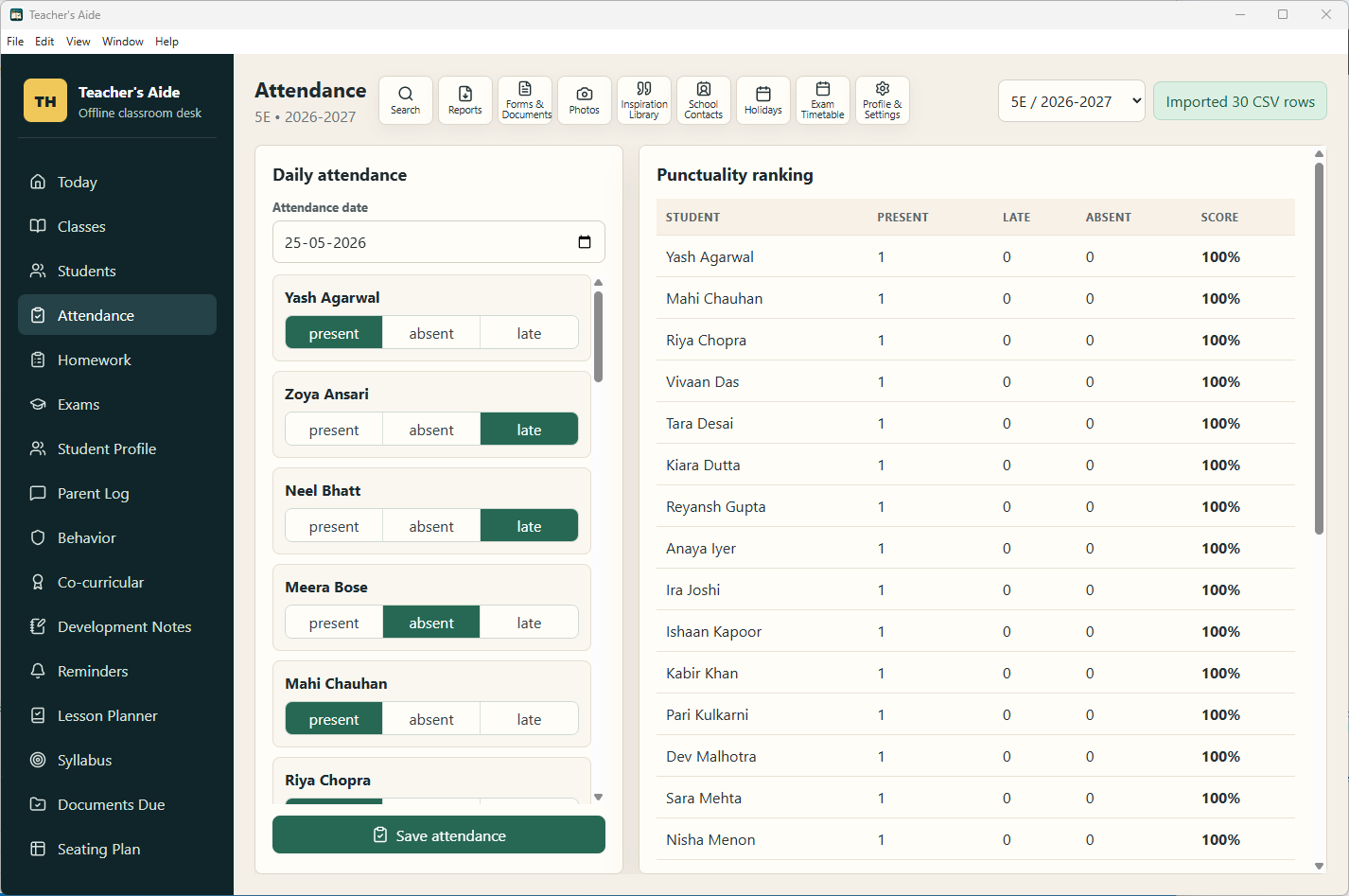 Attendance Tracking