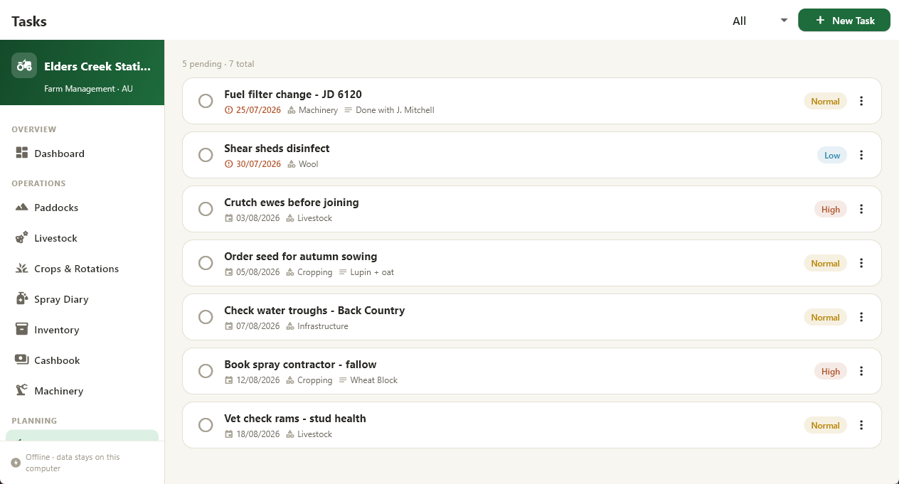 Tasks & reminders